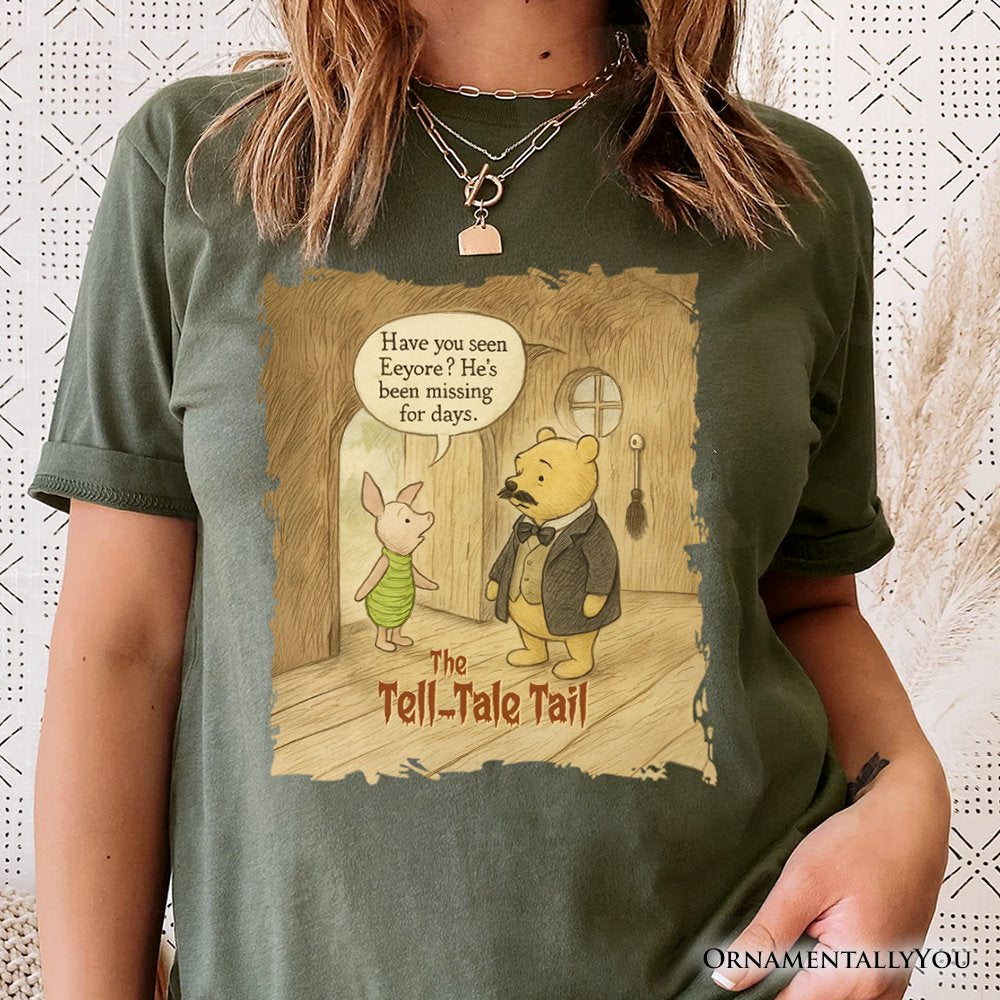Edgar Allan Winnie-the-Pooh T-Shirt, 1926 A.A. Milne Vintage Halloween Mystery Tale Tee