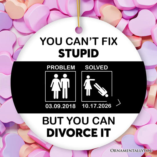 Funny Divorce Party Favors Personalized Gift Ornament, Best Care Package Idea for Her