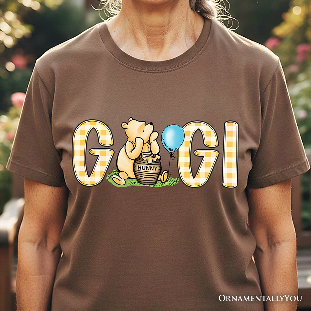 Gingham Bear Gigi T-Shirt, Honey Bear Family Tee