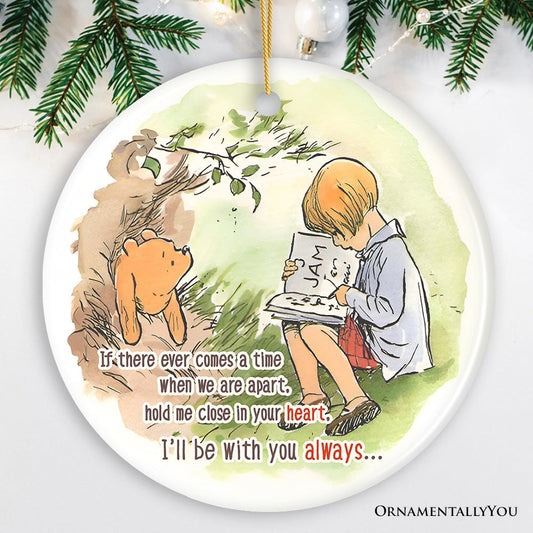 If We're Apart Keep Me in Your Heart Winnie-the-Pooh Ornament, 1926 A.A. Milne Sentimental Christmas Gift