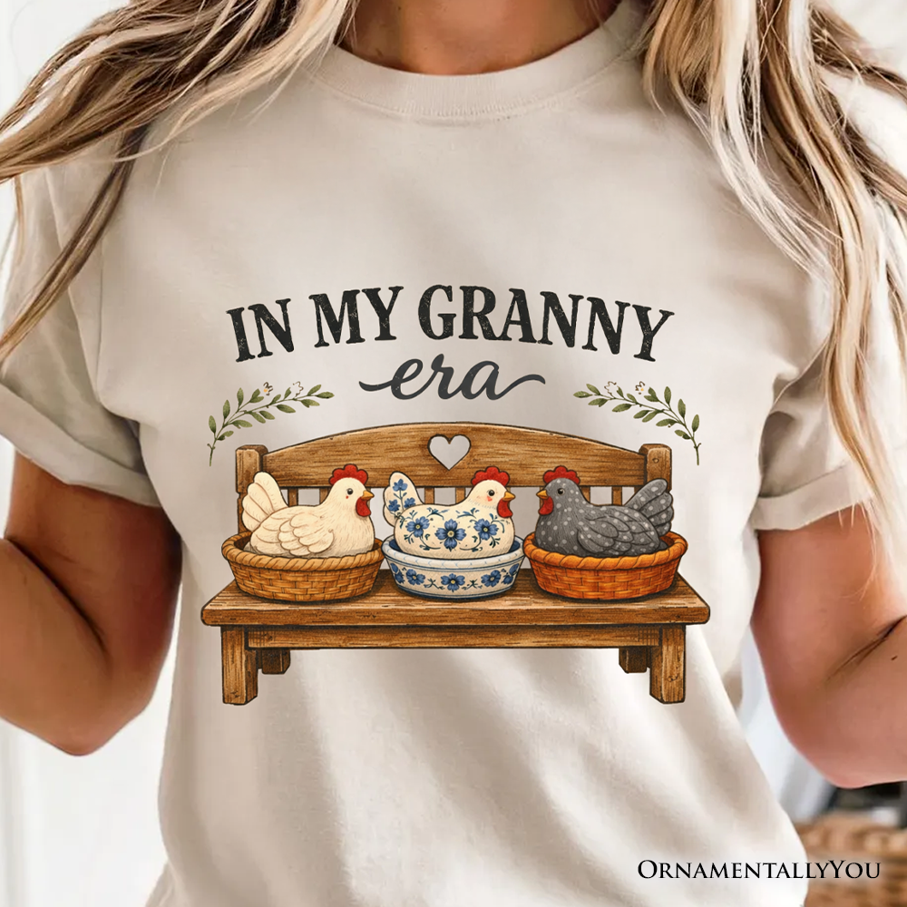 In My Granny Era Chicken Vintage T-Shirt, Cozy Farmhouse Country Grandma Tee