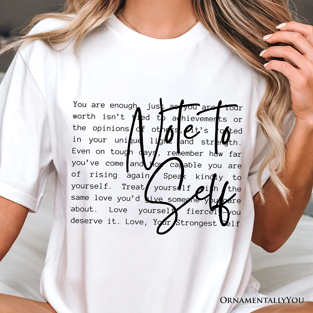 Note To Self Mental Health T-Shirt, Motivational Definition Tee