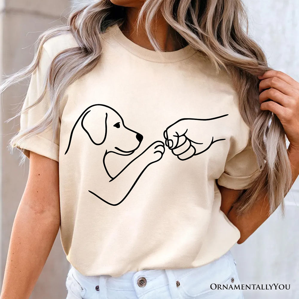 Paw Friends Minimalist Line Art Dog T-Shirt, Cute Dog Parents Tee