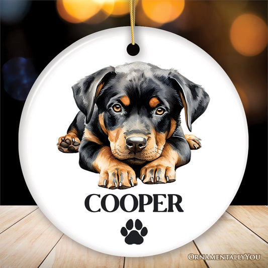 Personalized Watercolor Dog Breeds Ornament Christmas Gift With Custom Name