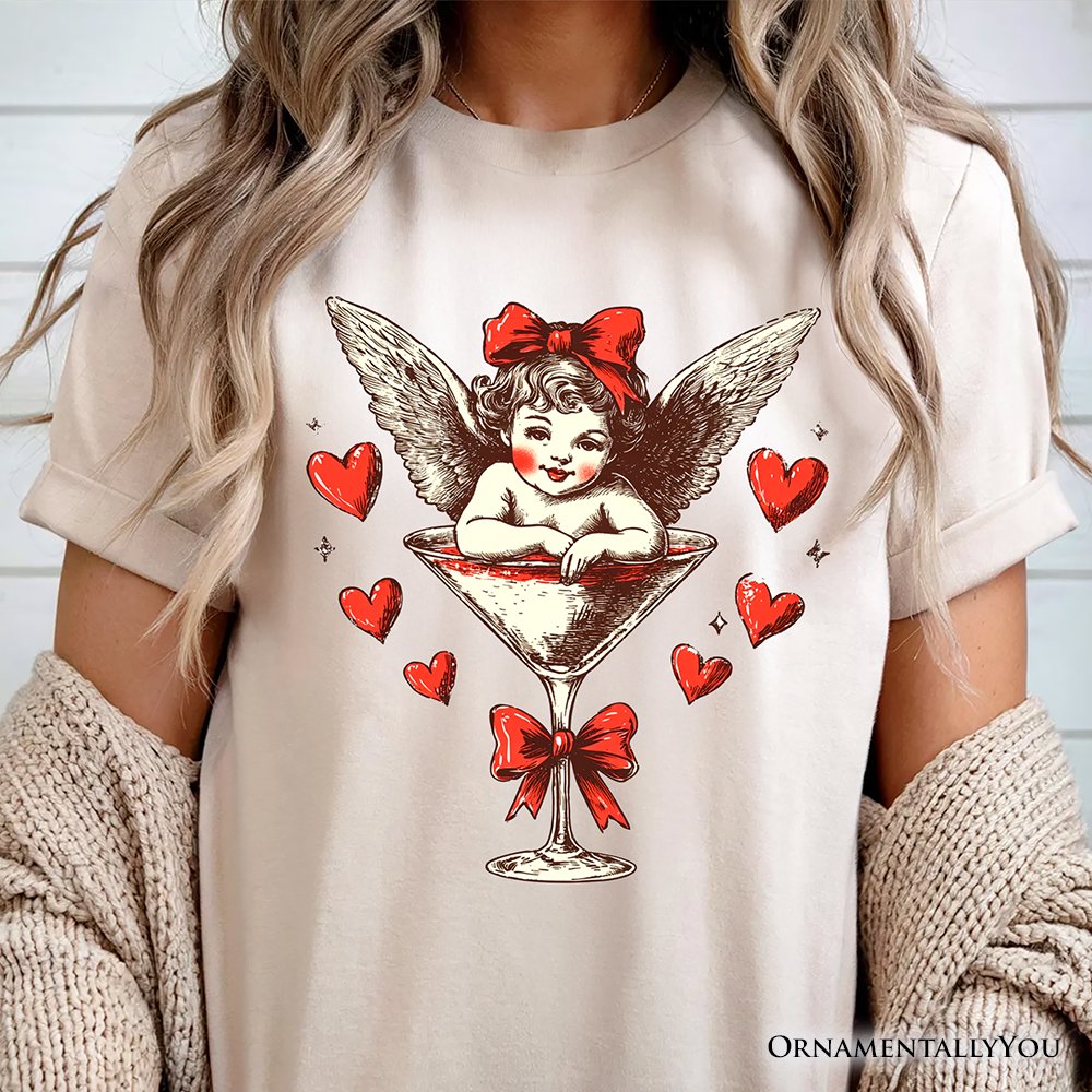 Retro Coquette Cupid Valentine T-Shirt, Galentine Tee