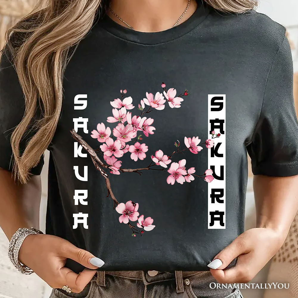 Sakura Cherry Blossom T-Shirt, Vintage Japanese Spring Floral Tee