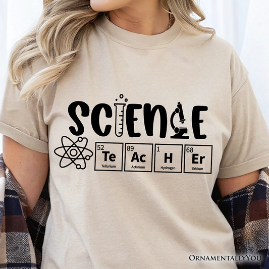 Science Teacher Elements T-Shirt, Periodic Table Tee for Educators