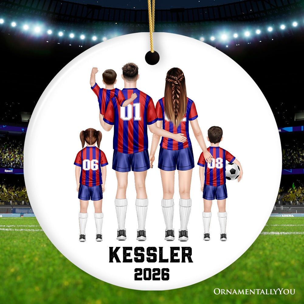 Soccer Family Personalized Ornament, Custom Christmas Gift for Football Players and Coaches