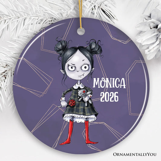Spooky Girl Customized Halloween Ornament, Daughter Gift
