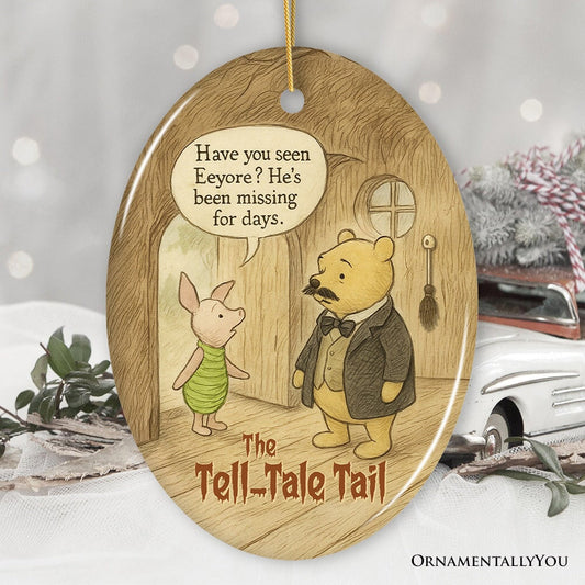 Edgar Allan Winnie-the-Pooh Ornament, 1926 A.A. Milne Vintage Halloween Mystery Tale Tree Decor