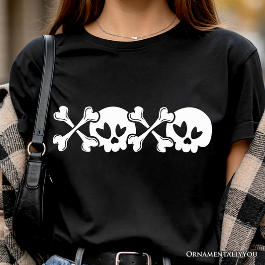 XOXO Skulls Anti-Valentine T-Shirt, Sarcastic Skeletons Love Tee