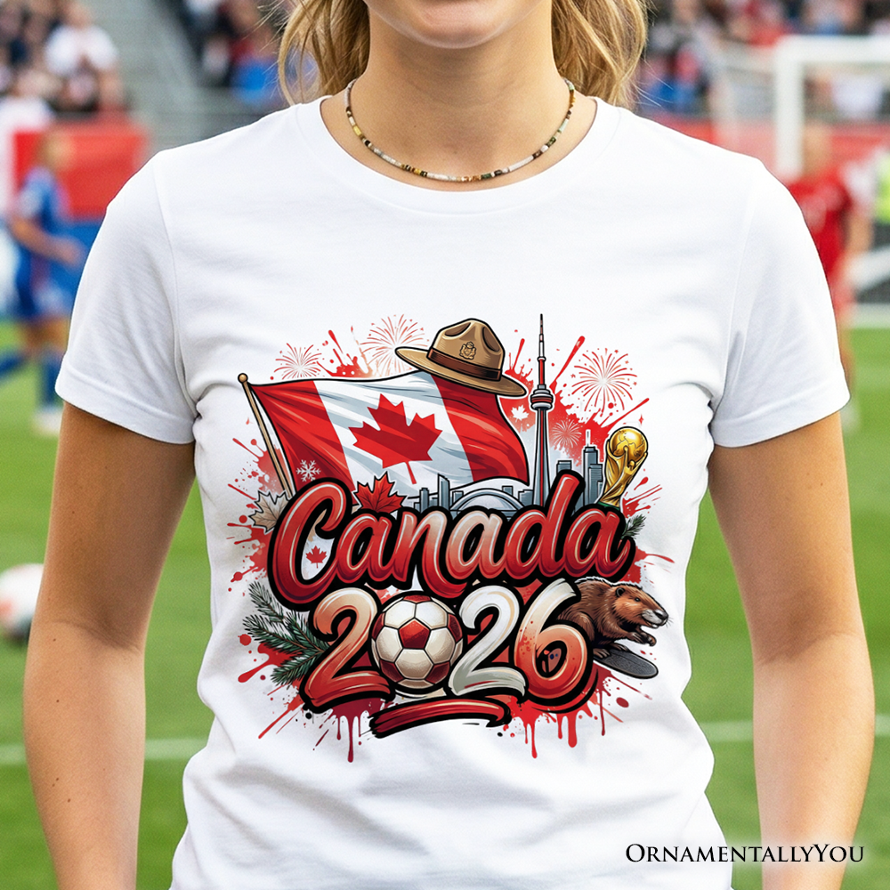 Canada 2026 FIFA World Cup Soccer T-Shirt, Fans Football Tee