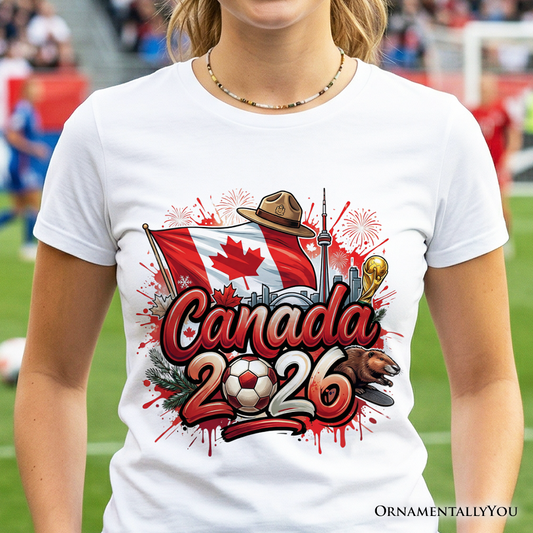 Canada 2026 FIFA World Cup Soccer T-Shirt, Fans Football Tee