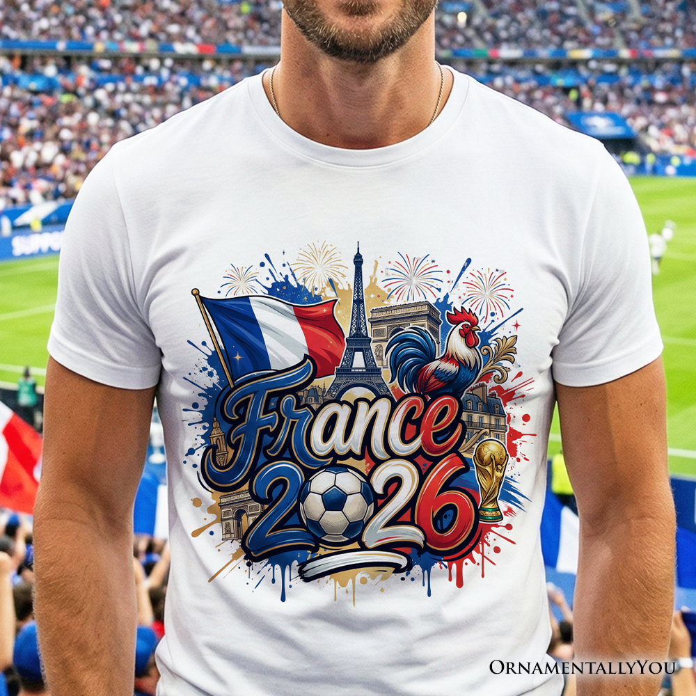 France 2026 FIFA World Cup Soccer T-Shirt, Fans Football Tee