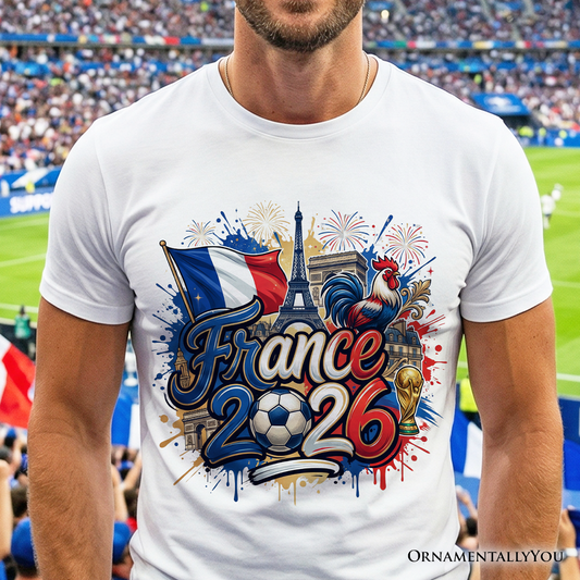 France 2026 FIFA World Cup Soccer T-Shirt, Fans Football Tee