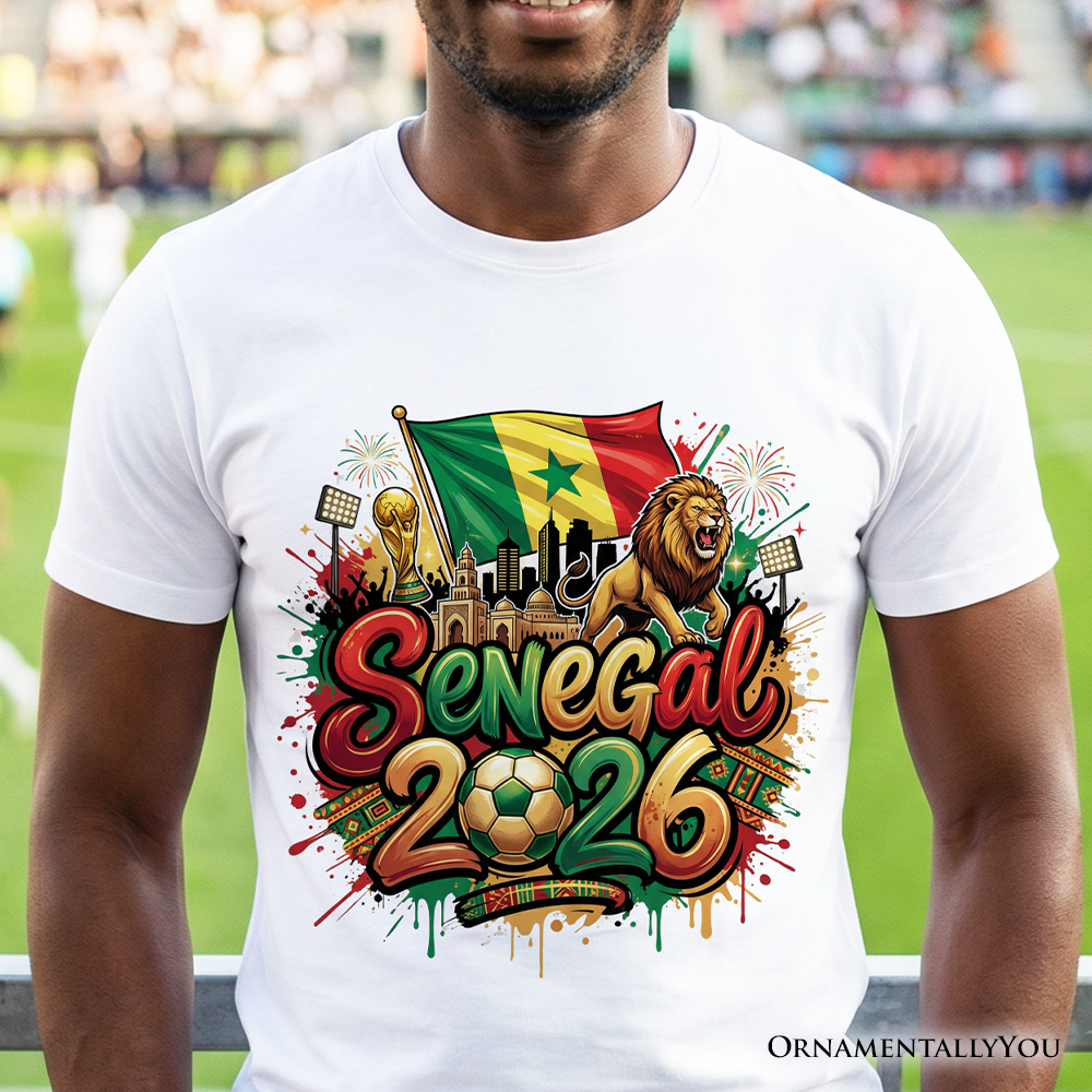 Senegal 2026 FIFA World Cup Soccer T-Shirt, Fans Football Tee
