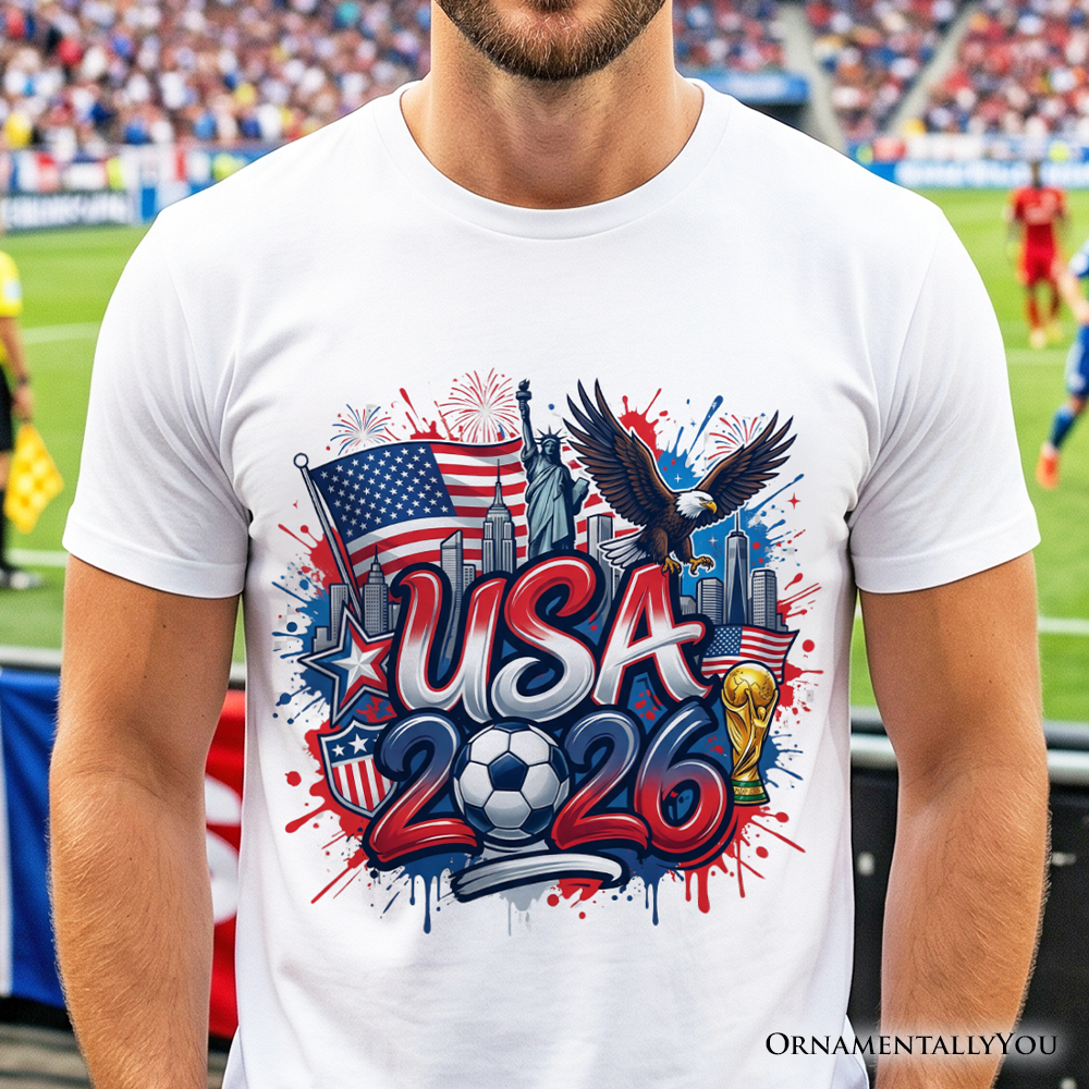 USA 2026 FIFA World Cup Soccer T-Shirt, Fans Football Tee