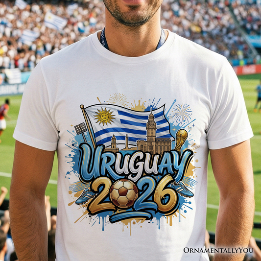 Uruguay 2026 FIFA World Cup Soccer T-Shirt, Fans Football Tee