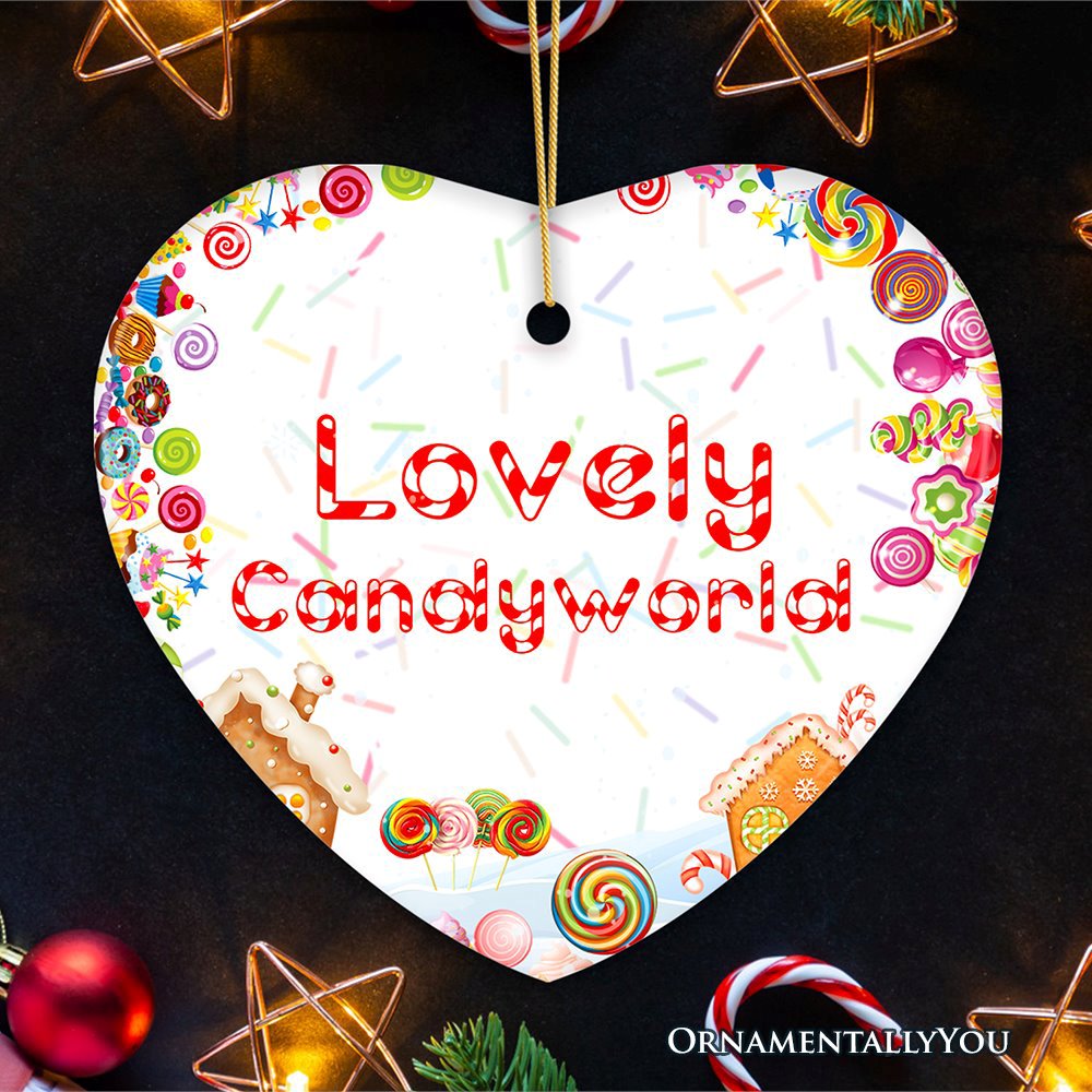 Personalized Candyworld Christmas Ornament, Fun for Candy Loving Children
