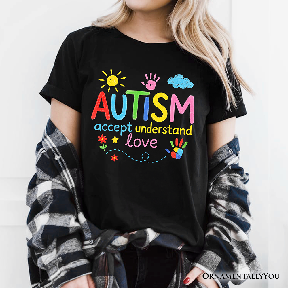 Autism Awareness Brushstroke T-Shirt, Colorful Autism Support Tee for Autism Month