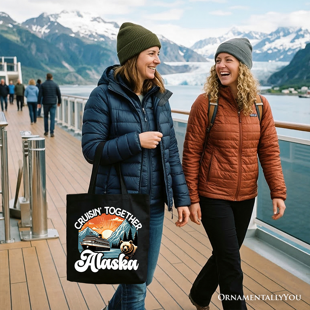 Cruisin' Together Alaska Tote Bag, Family Cruise Vacation Trip Gift Shopper