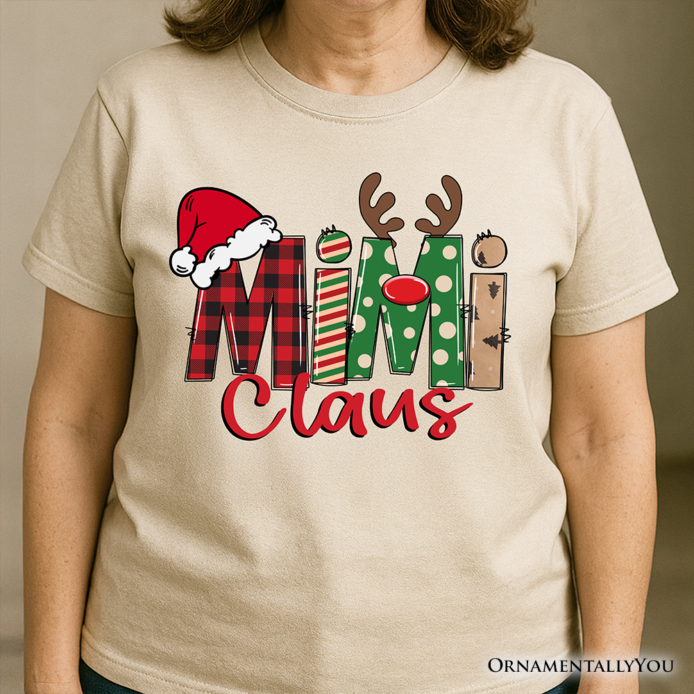 Mimi Claus Retro Christmas T-Shirt, Matching Family Holiday Tee