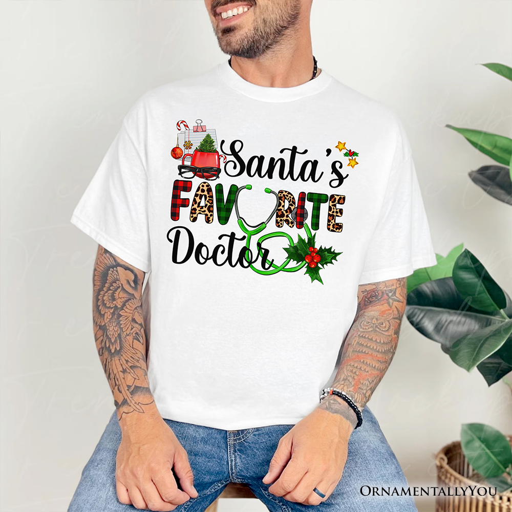 Santa’s Favorite Doctor T-Shirt, Classic Christmas Tee