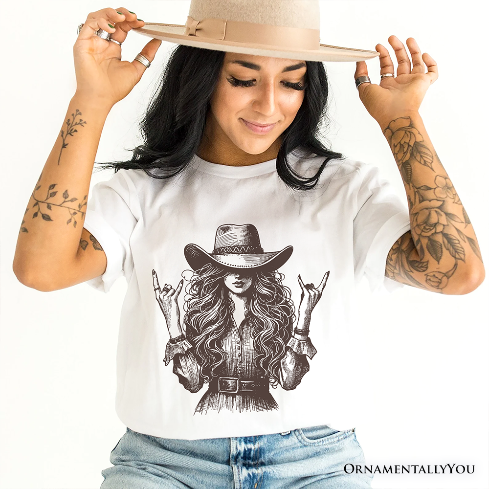 Western Cowgirl Rocker T-Shirt, Country Rodeo Style Tee