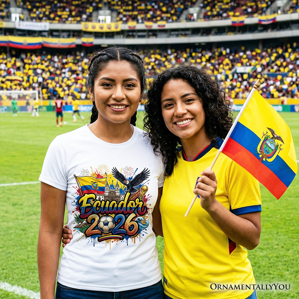 Ecuador 2026 FIFA World Cup Soccer T-Shirt, Fans Football Tee