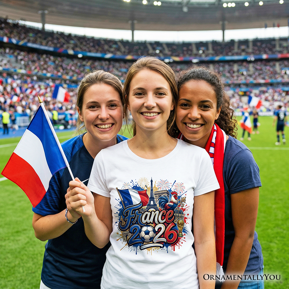 France 2026 FIFA World Cup Soccer T-Shirt, Fans Football Tee