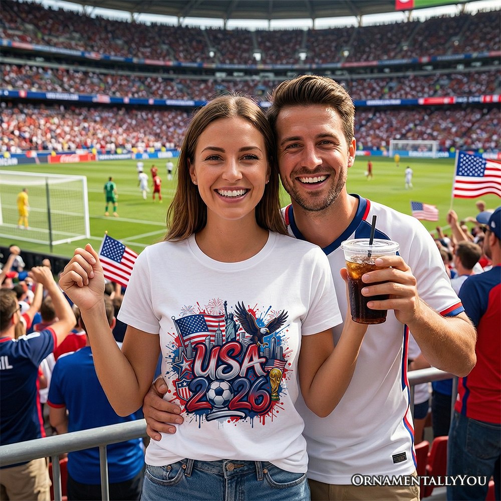 USA 2026 FIFA World Cup Soccer T-Shirt, Fans Football Tee