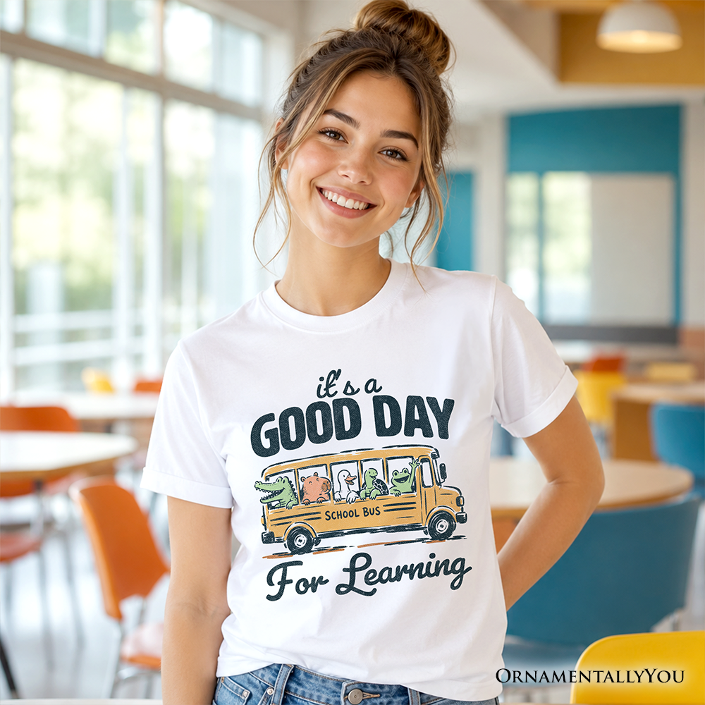 Vintage Good Day for Learning School Bus T-Shirt, Back to School Tee