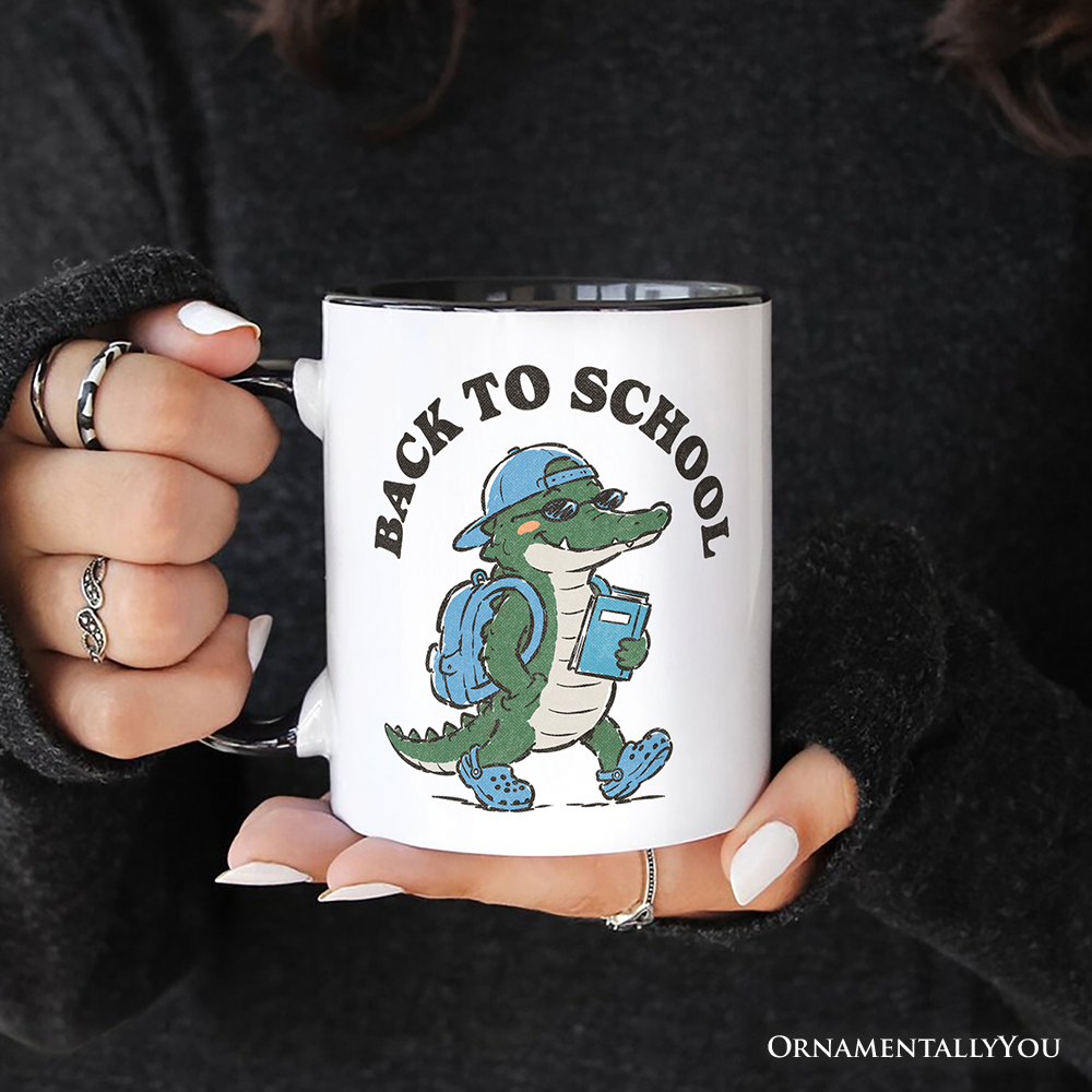 Alligator Back to School Mug, Cool Gift for Teachers or Student