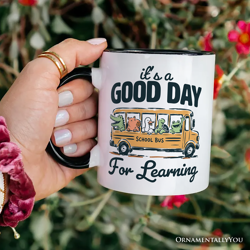 Vintage Good Day for Learning School Bus Mug, Back to School Gift