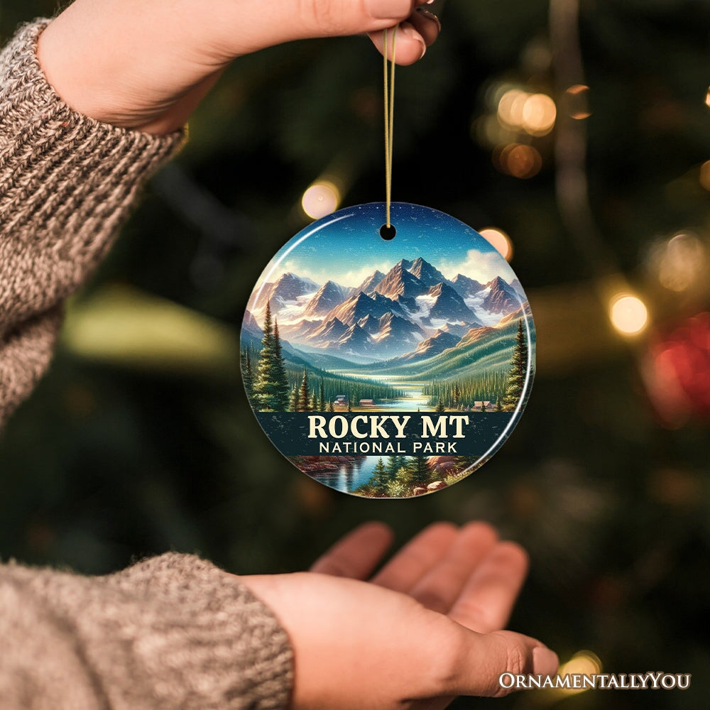 Enchanting Rocky Mountain National Park Ornament, Colorado Alpine Scenery Christmas Gift and Travel Souvenir