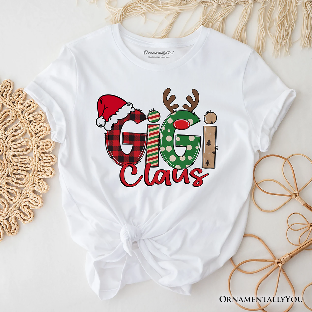 Gigi Claus Retro Christmas T-Shirt, Matching Family Holiday Tee