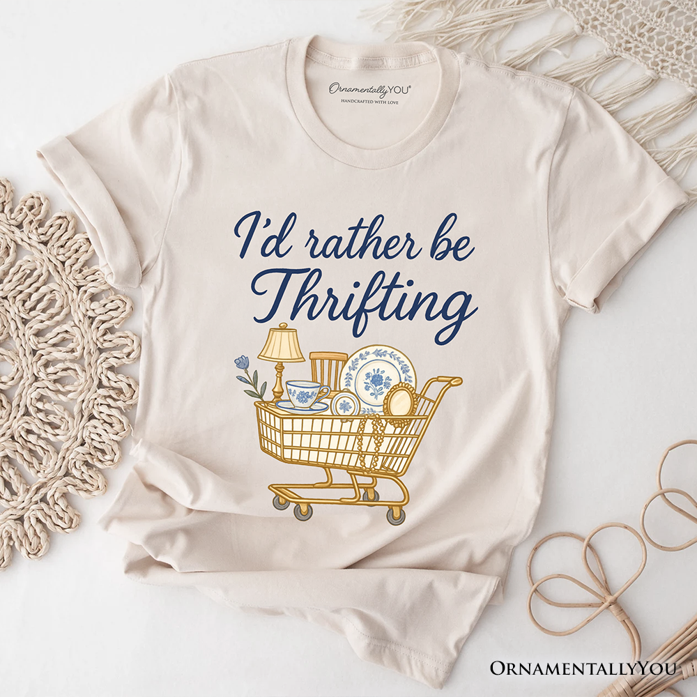 I’d Rather Be Thrifting T-Shirt, Vintage Thrift Shop Lover Tee