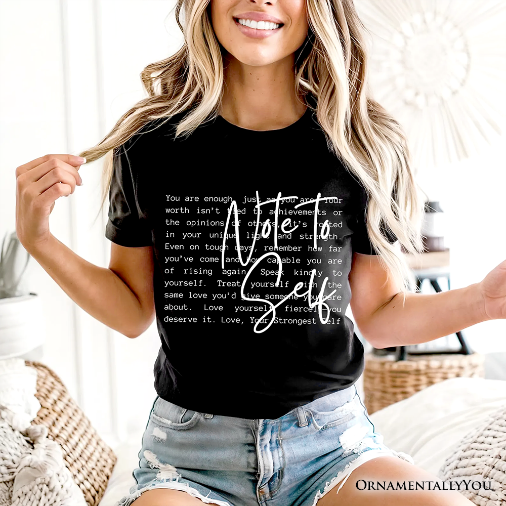 Note To Self Mental Health T-Shirt, Motivational Definition Tee
