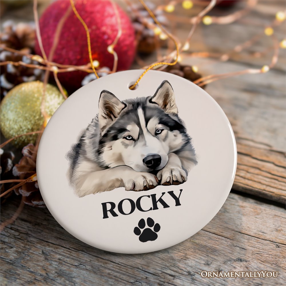 Personalized Watercolor Dog Breeds Ornament Christmas Gift With Custom Name