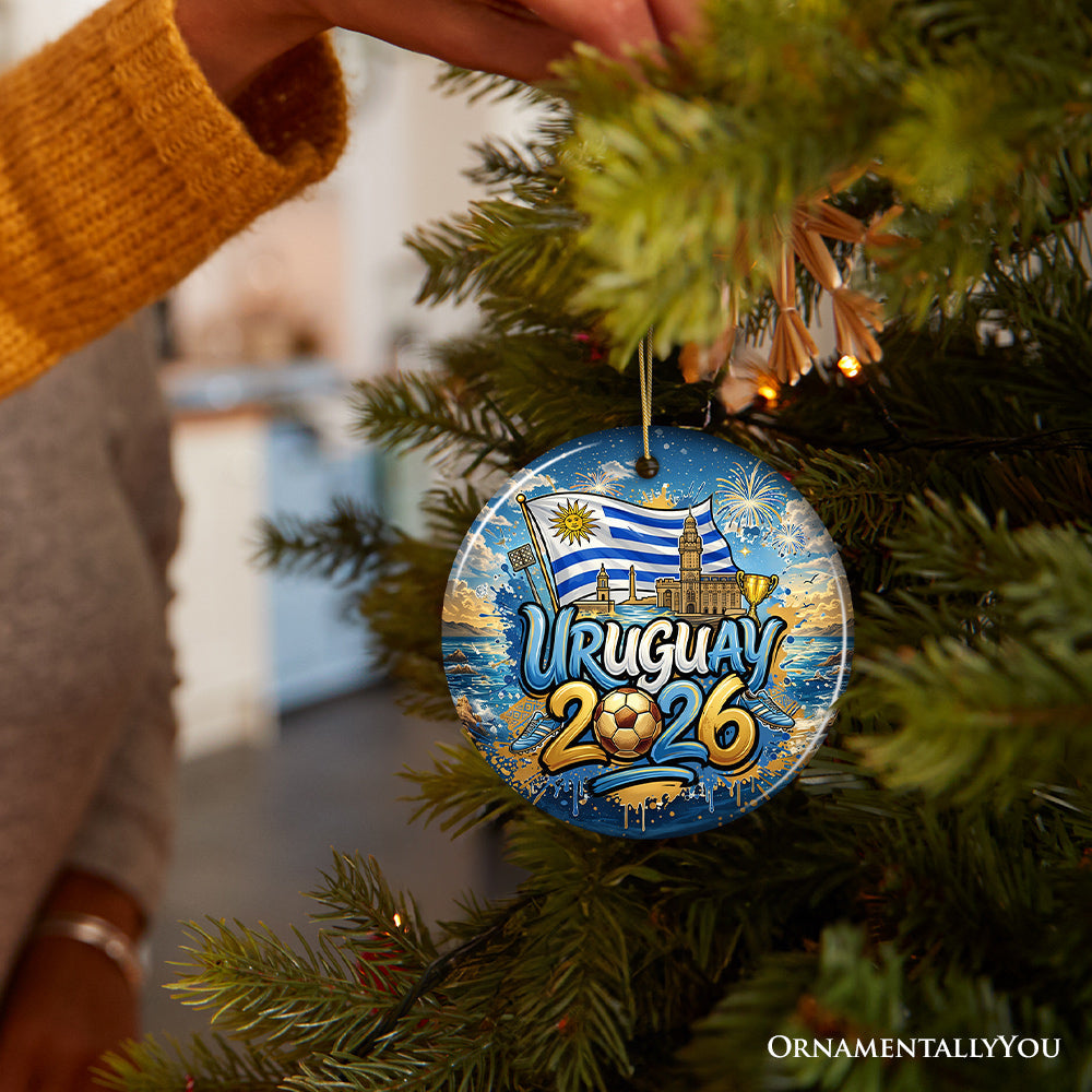 Uruguay 2026 Soccer Cup Global Championship Ornament, Fans Football Gift and Tree Decor