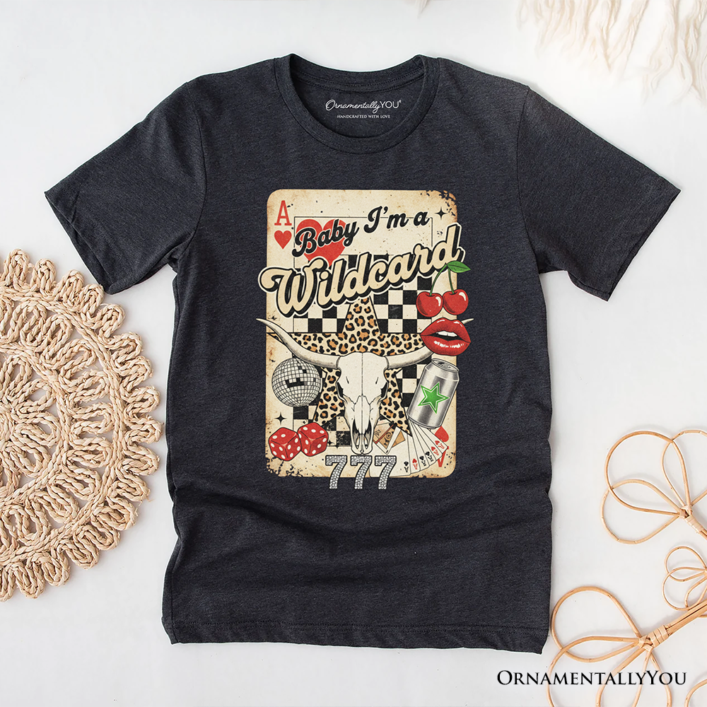 Wildcard Cowgirl T-Shirt, Vintage Western Collage Leopard Skull Tee