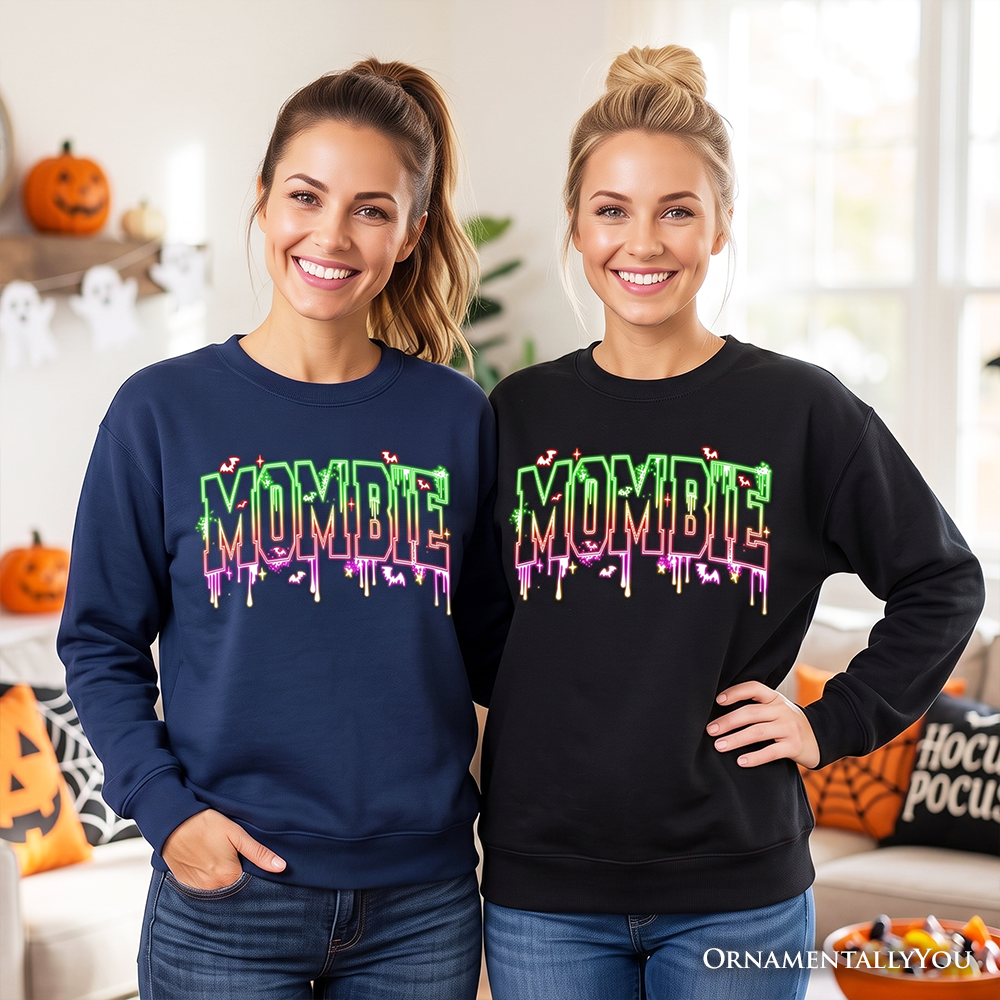 Mombie Halloween Sweatshirt, Funny Sweater for Spooky Moms