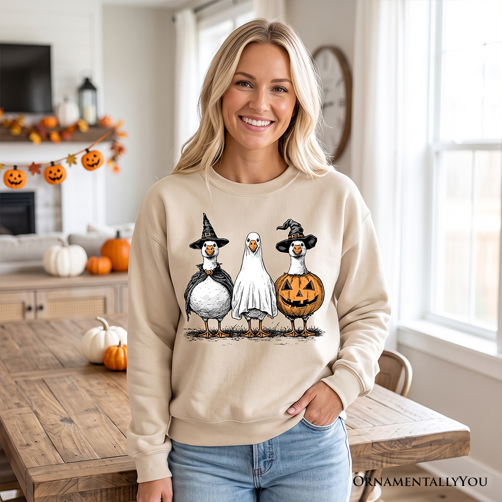 Haunting Honkers Goose Sweatshirt, Funny Halloween Costumes Sweater