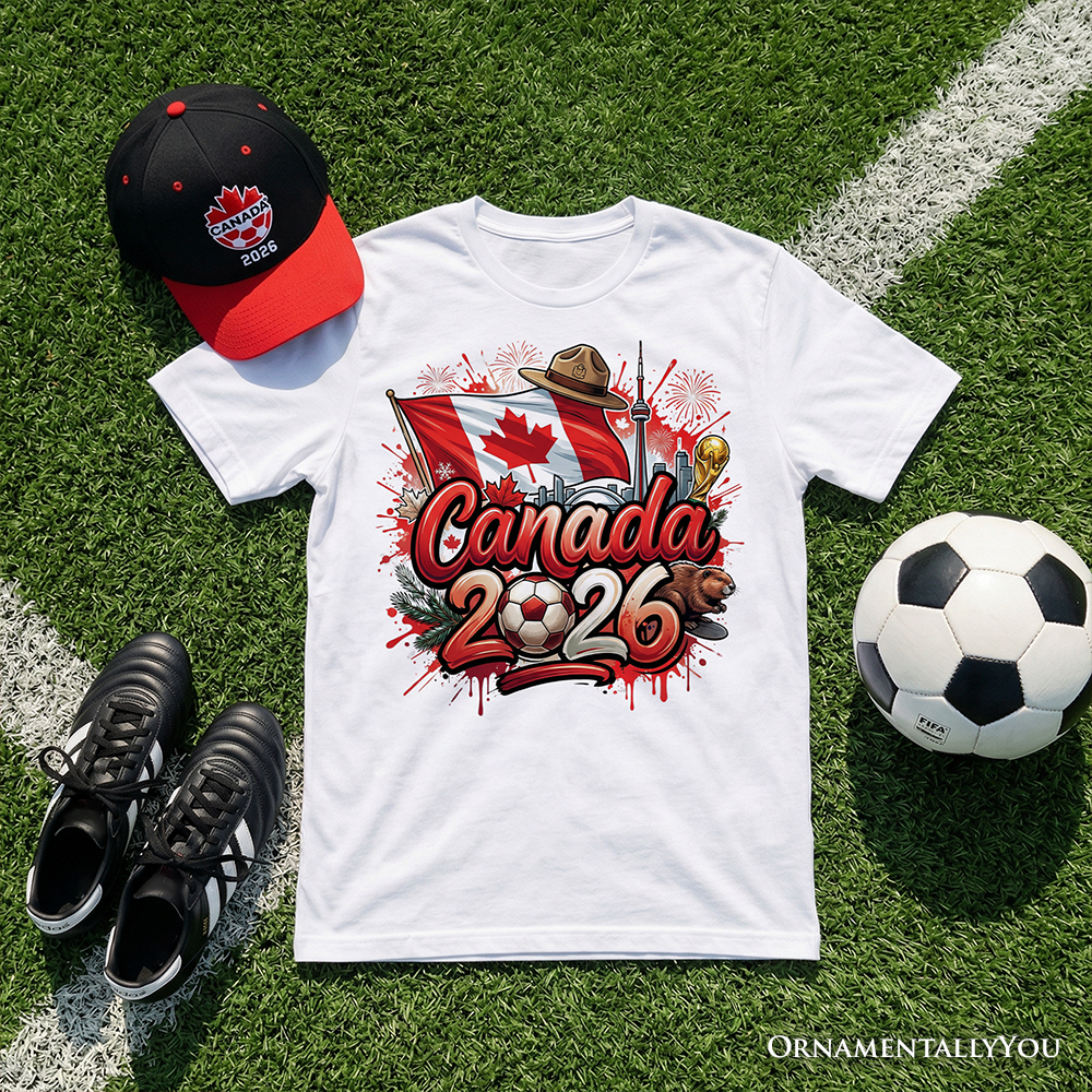 Canada 2026 FIFA World Cup Soccer T-Shirt, Fans Football Tee
