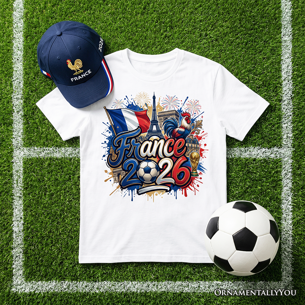 France 2026 FIFA World Cup Soccer T-Shirt, Fans Football Tee