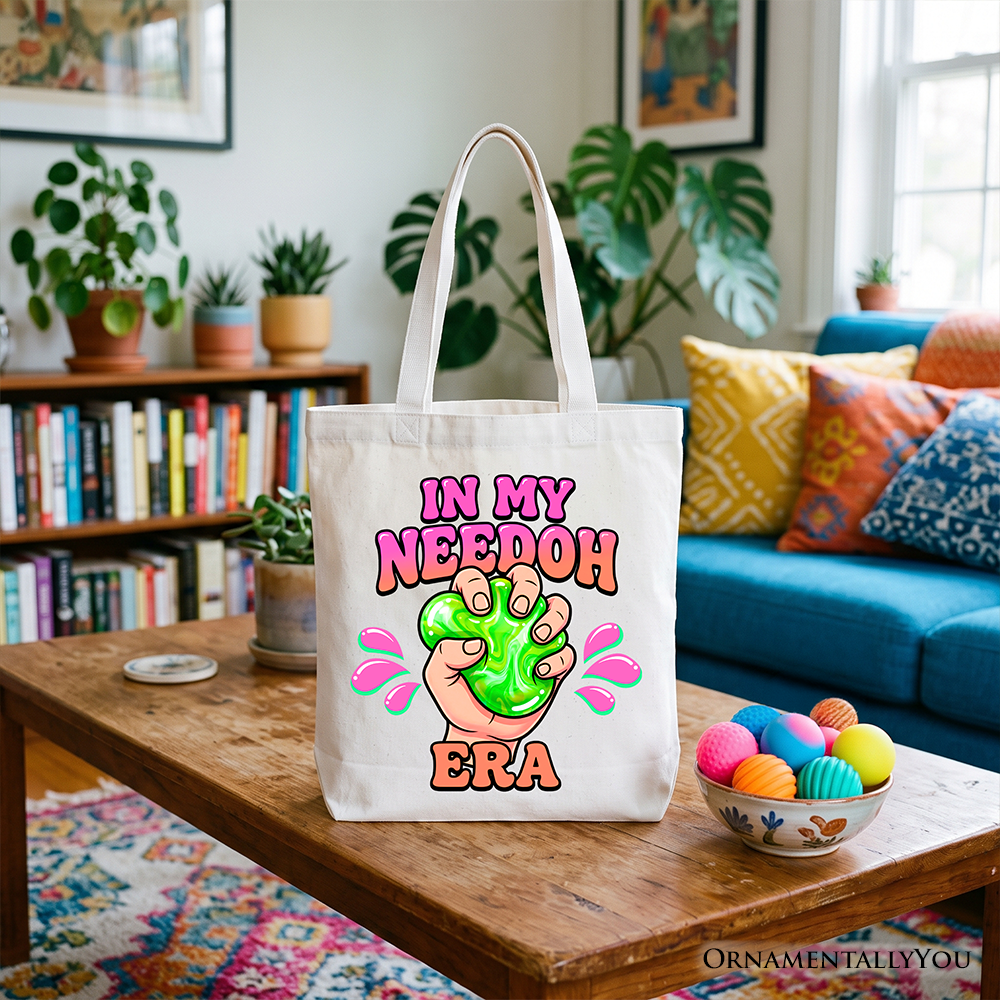 In My Needoh Era Tote Bag, Funny Stress Ball Mental Health Gift Shopper