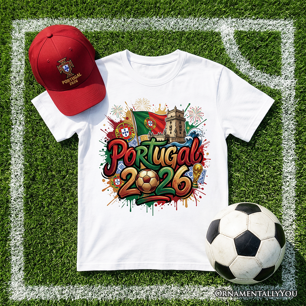 Portugal 2026 FIFA World Cup Soccer T-Shirt, Fans Football Tee