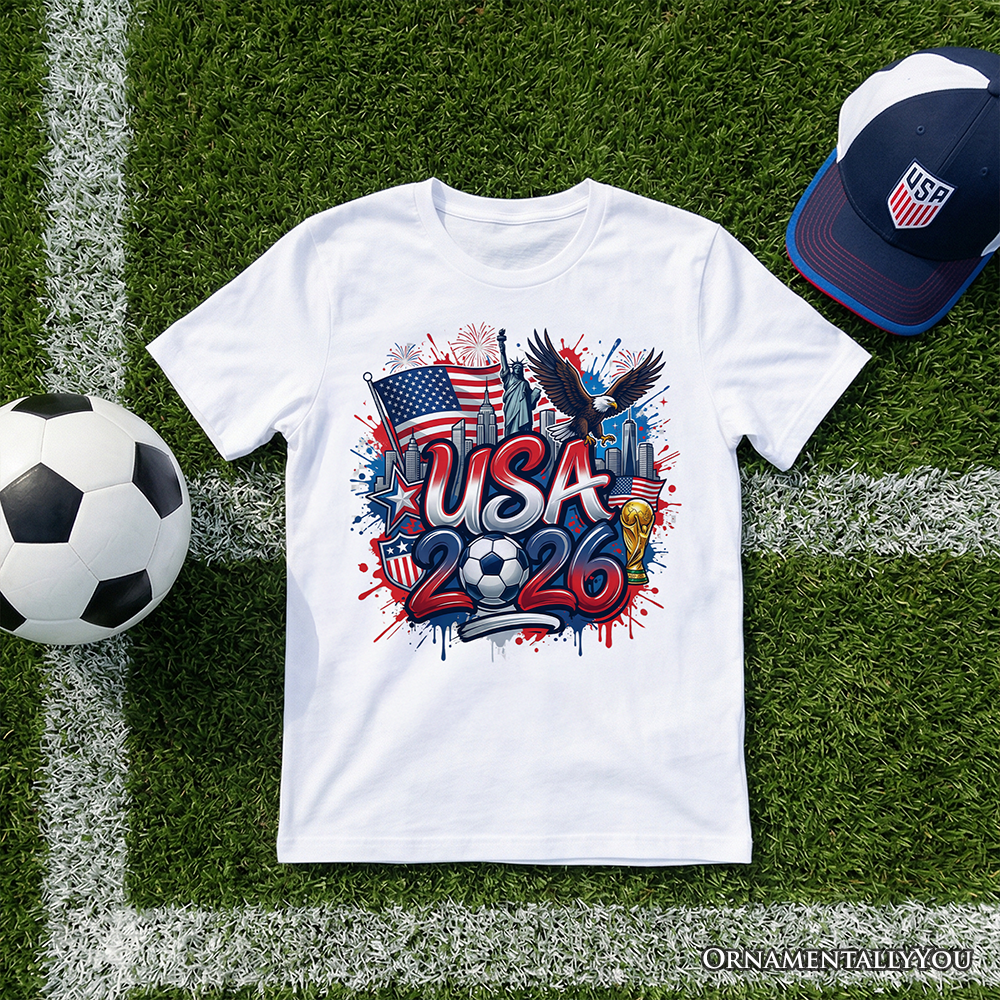 USA 2026 FIFA World Cup Soccer T-Shirt, Fans Football Tee