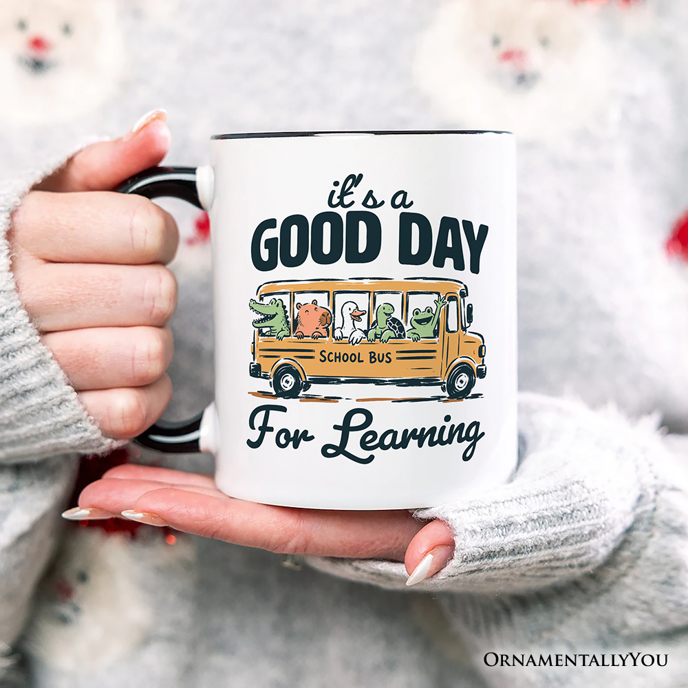Vintage Good Day for Learning School Bus Mug, Back to School Gift