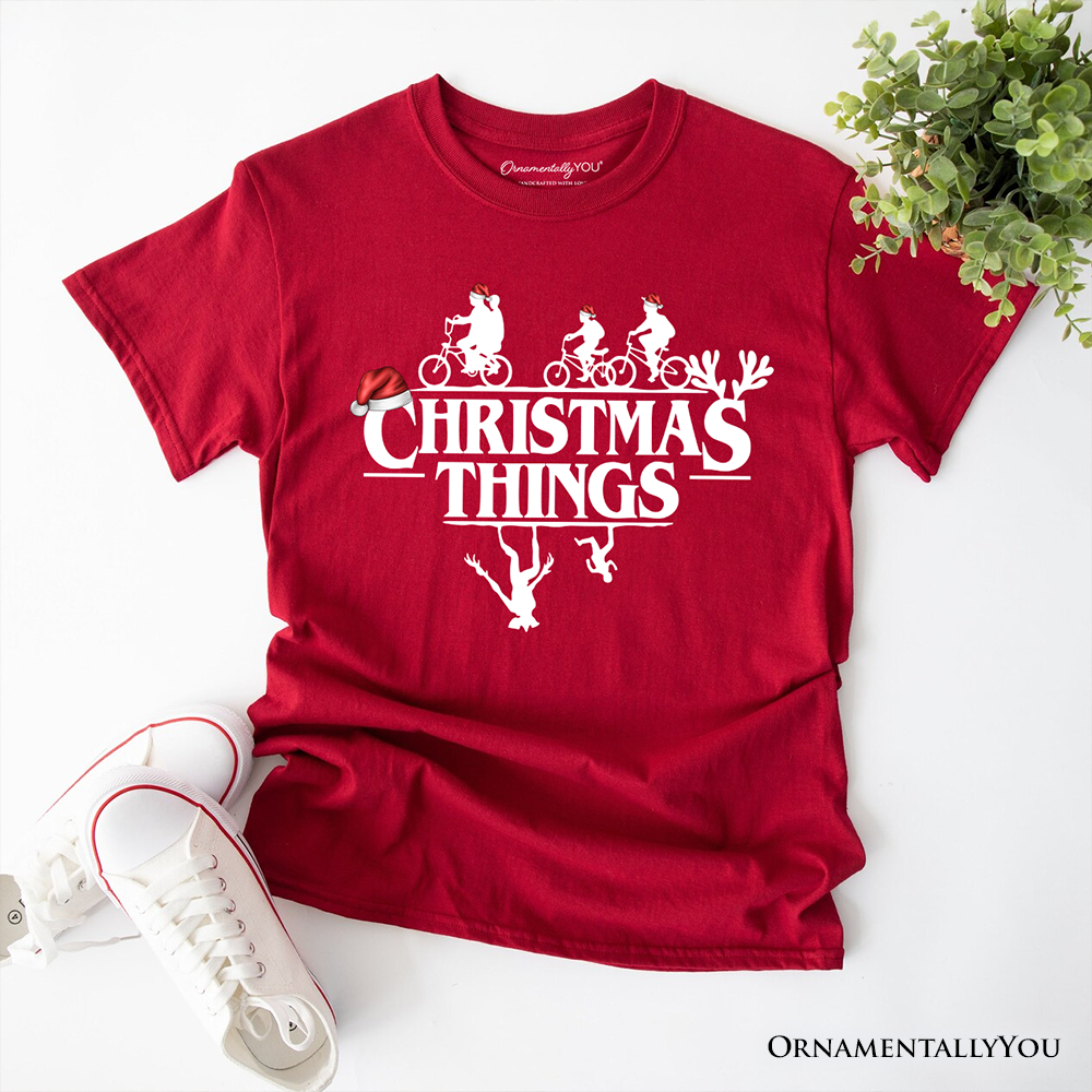 Christmas Things Retro T-Shirt, Handmade Soft Holiday Tee